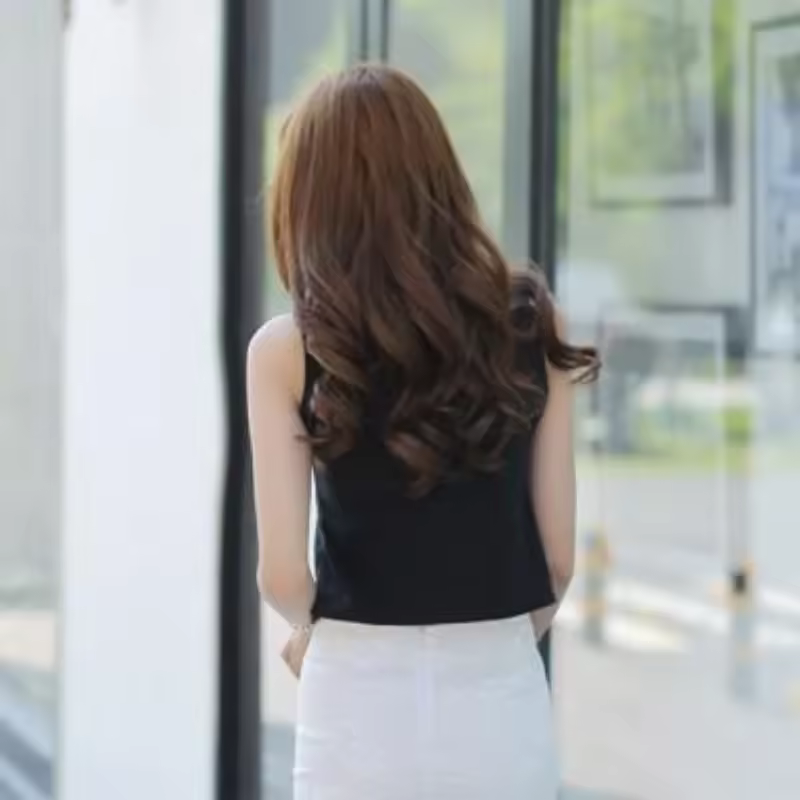 Casual Acetate Zipper Office Style Non Stretch Skirts Streetwear - Image 3