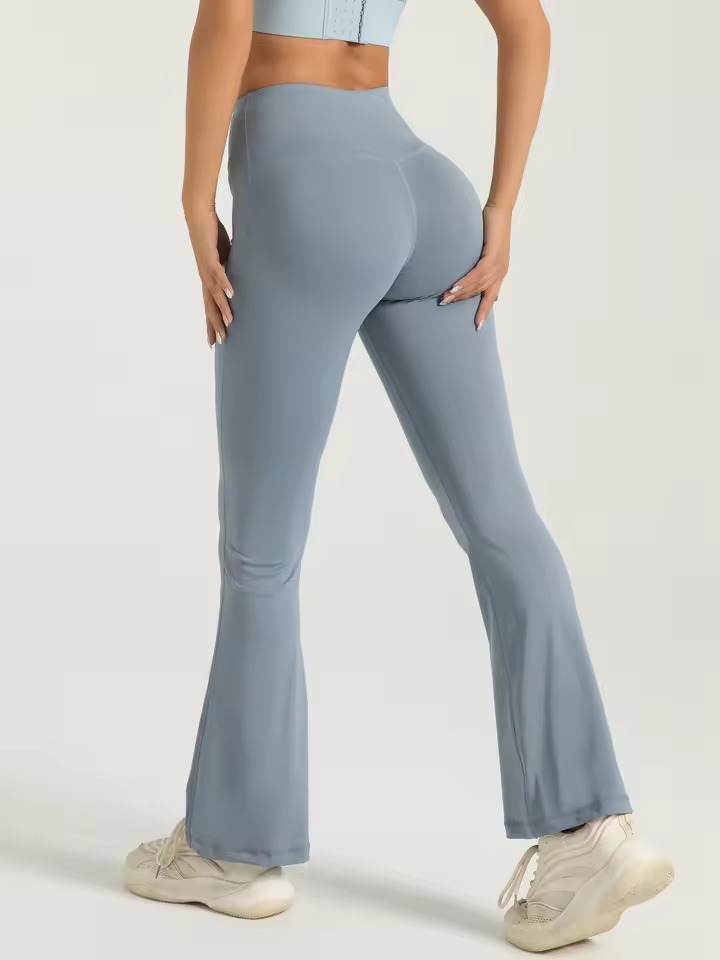Casual Comfortable High Waisted Yoga Flared Pants - Image 6