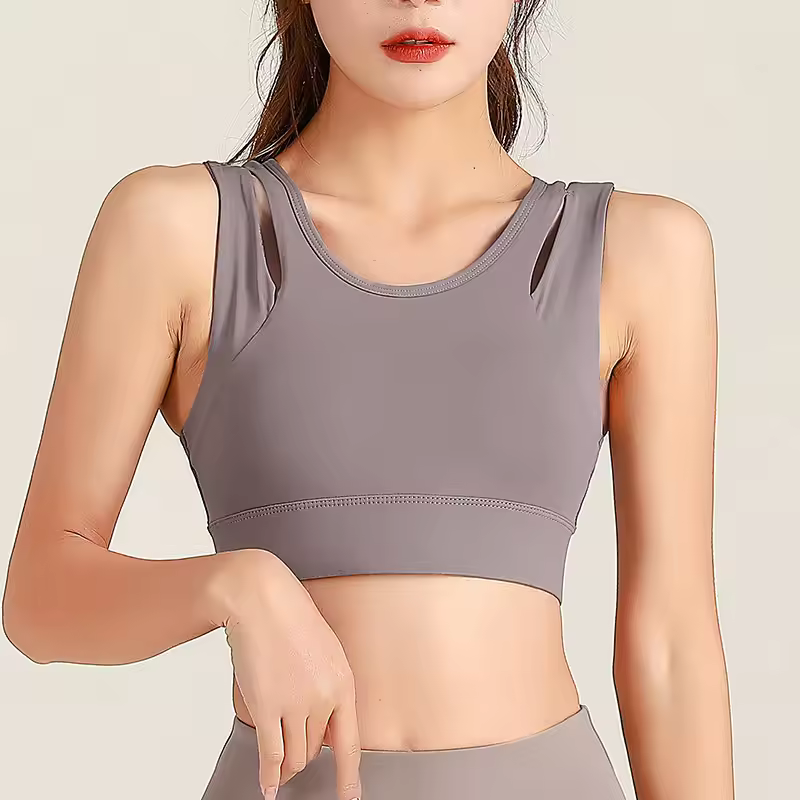 Casual Hollow Out High Impact Padded Sport Bras