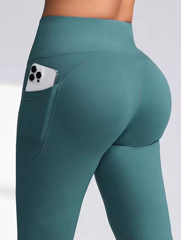 Casual Knit High Waist Gym Ankle-Length Leggings - Image 8