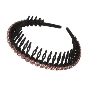 Casual Rhinestone Hair Hoops Bands Tooth Elastic For Shiny Hair Headbands