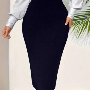 Casual Sheath Bodycon High Waist Plus Size Slim Skirts