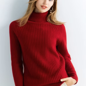 Casual Wool Turtleneck Pullover Cashmere Knitted Sweater