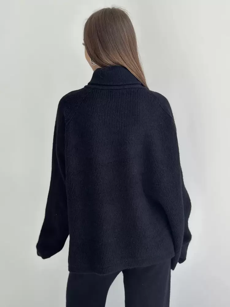 Chic Turndown Collar Long Sleeve Street Wear Chains Polyester Top Pant Set - Image 9