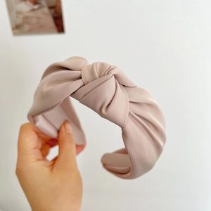 Classic Solid Color Center Knot Turban Hair Accessories Hairband