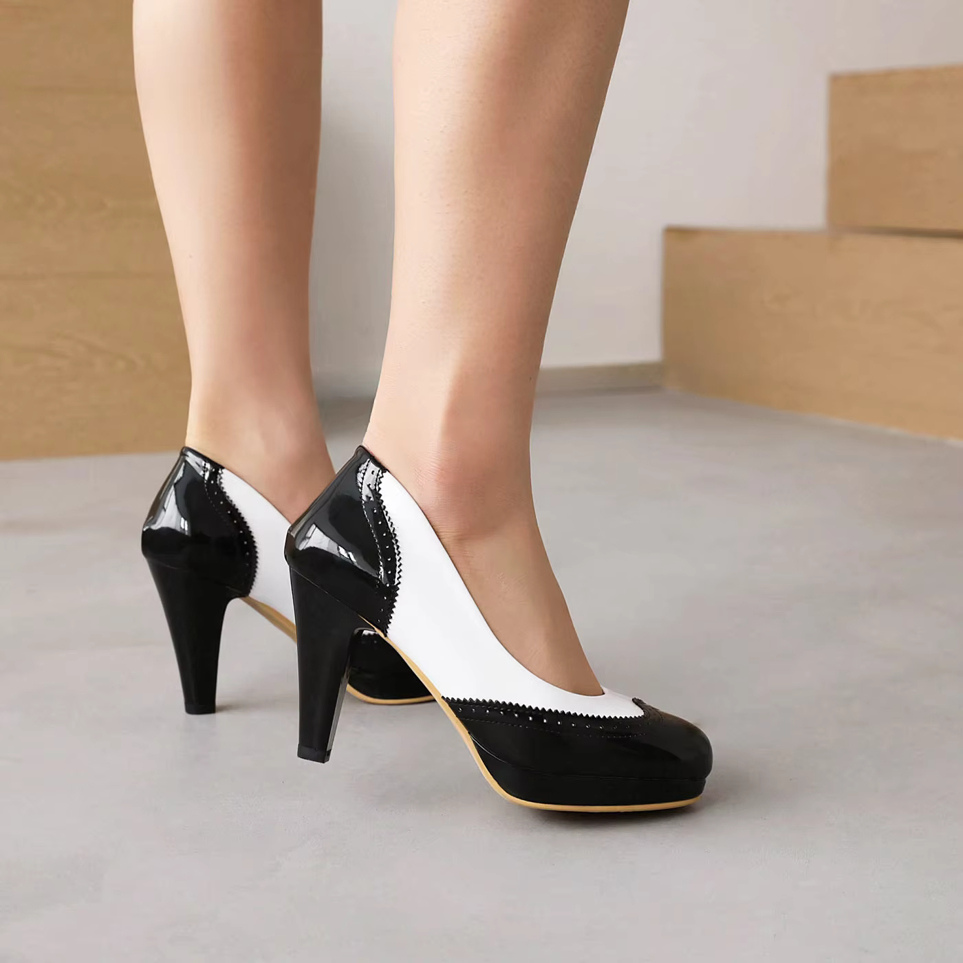 Classics SLIP-ON Round Toe Party wedding Sweet Pumps high heel - Image 11