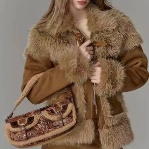 Elegant Sweaters And Spliced Short Skirt Two-Piece Suit