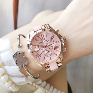 Luxury Quartz Waterproof Leather Strap Wristwatches