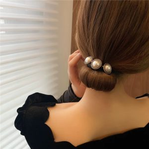 Floral Crystal Hair Stick Diy Plate Hair Bendable Easy Hair Bun Maker