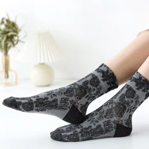 Vintage Embroidery Retro Streetwear Cute Cotton Ethnic Socks