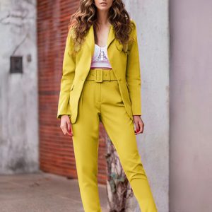 Formal Long Sleeves Turndown Collar Two Piece Sets