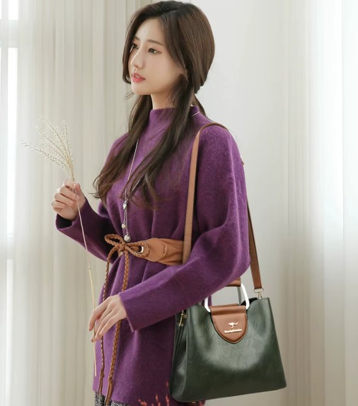 Luxury Designer High Quality Leather Handbags Tote Bag - Image 3