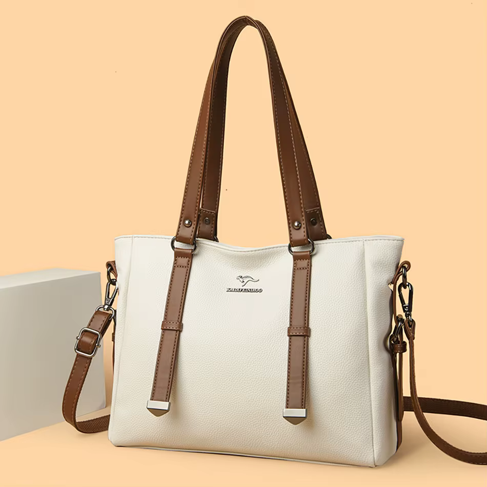 Luxury High Appearance Handbag Two Layer Large Capacity Shopping Bags - Image 11