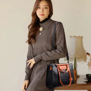 Luxury Quality Leather Letter Large Capacity Shoulder Bags