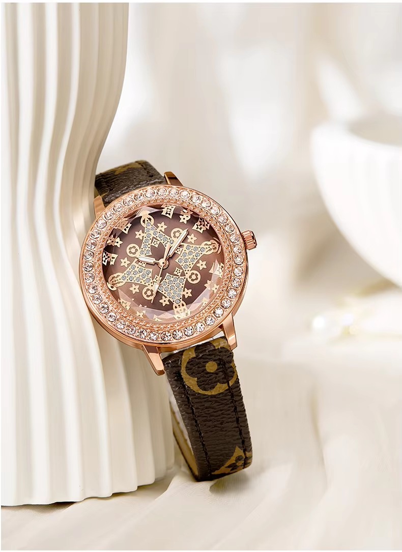 Elegant Luxury Quartz Waterproof Leather Strap Wristwatches - Image 3