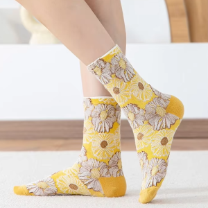 Retro Ethnic Print Kawaii Cute Cotton Breathable Funny Socks