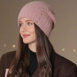 Decorate Beanie Casual Streetwear Winter Knitted Hat