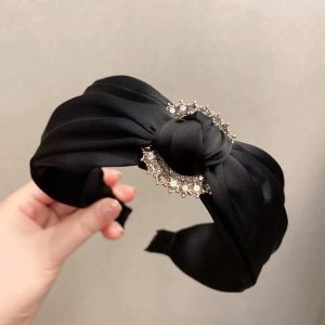 Shining Rhinestone Wide Side Fresh Headwear Hair Accessories Hairband