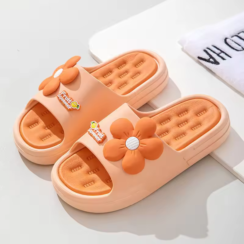 Thick Slides Bathroom Flip Flops Home Anti-Skid Flat Slippers