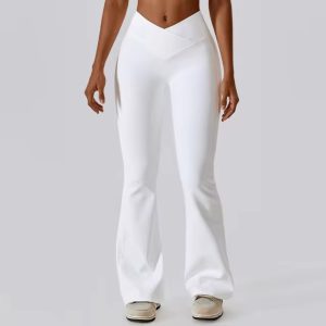 Trendy Flare Full Length High Waist Wide Leg Yoga Pants