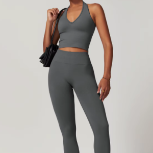 Trendy Seamless Neck Sports High Support Gym Yoga Top