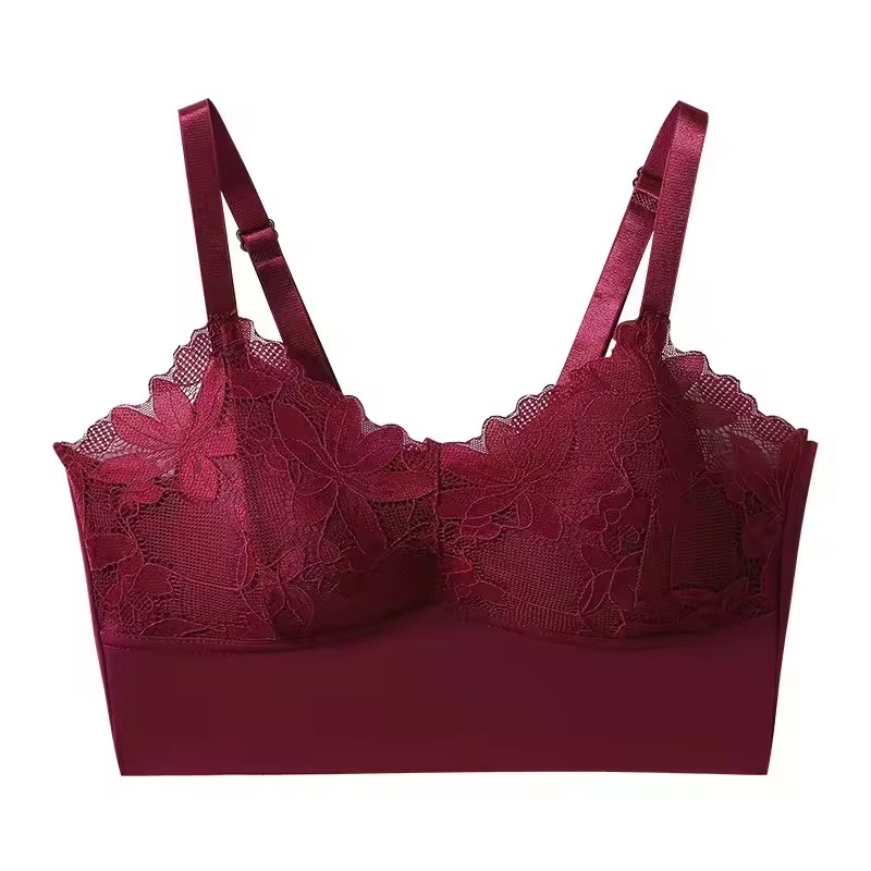 Trendy Steel Ring Gather Large Seamless Size Bra - Image 5