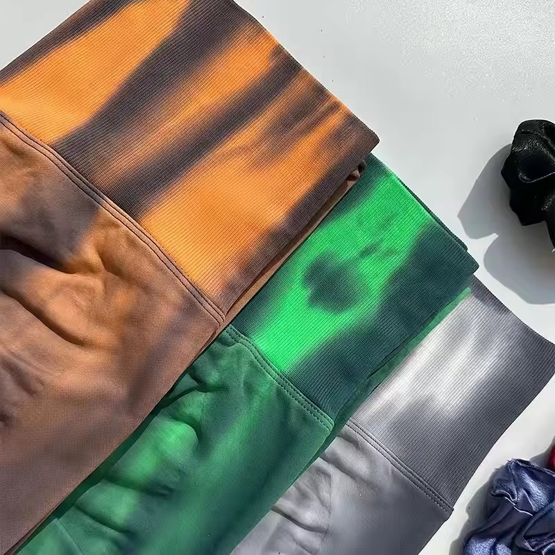 Trendy Tie Dye High Waist Yoga Workout Tights Gym Pants - Image 7