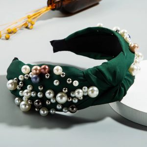 Vintage Color Mixing Pearls Baroque Hair Accessories Hairband