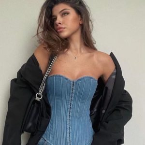 Strapless Solid Off Shoulder Bustier Tank Tops