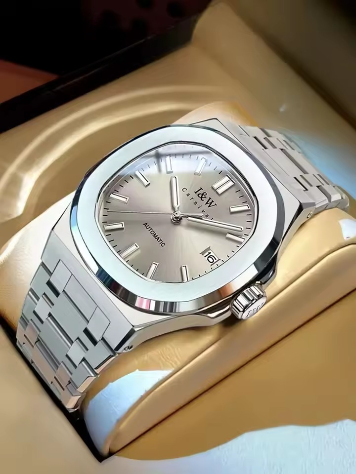 Automatic Mechanical Steel Strap Waterproof Wristwatches Men's Luxury Watch - Image 2