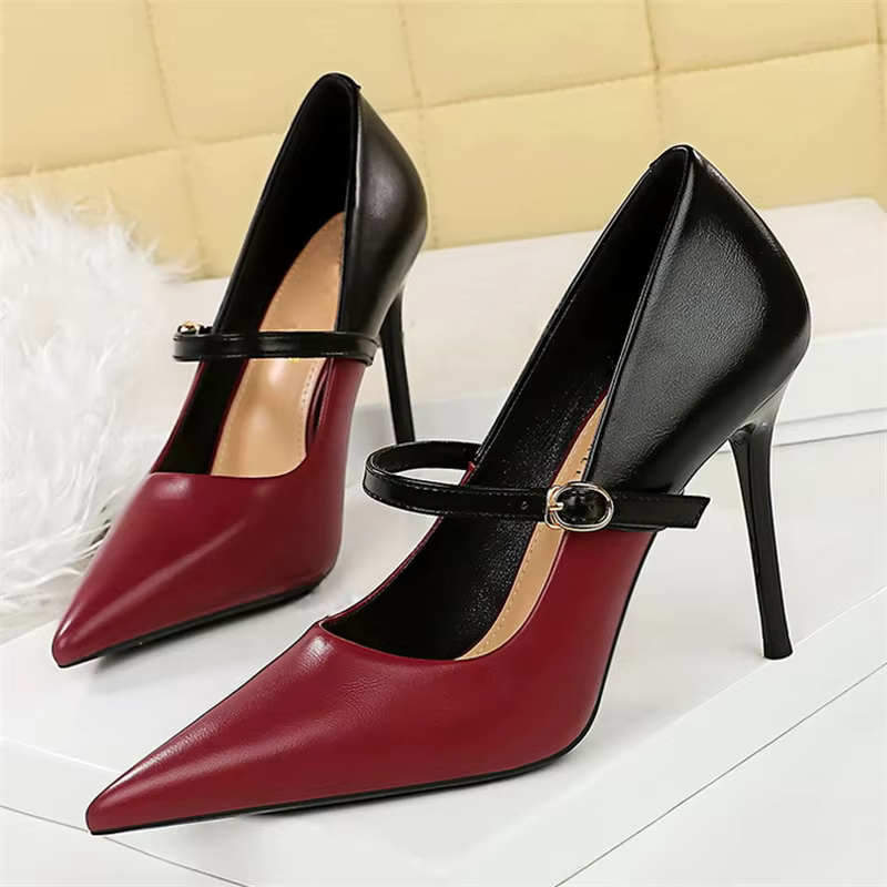 Banquet Hollow Pointed Toe Thin Heels Pumps Party Sandals - Image 3