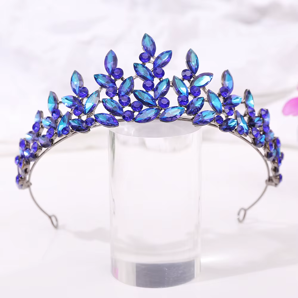 Baroque Vintage Multicolor Wedding Party Queen Bridal Tiaras Crystal Crown