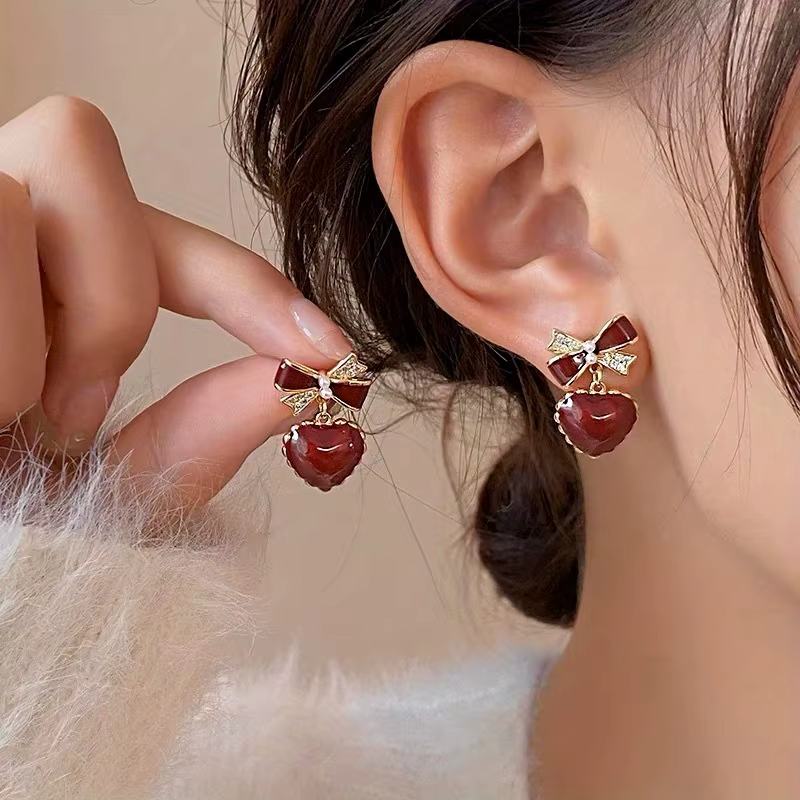 Beautiful Creative Heart Shaped Exquisite Party Dangle Earrings