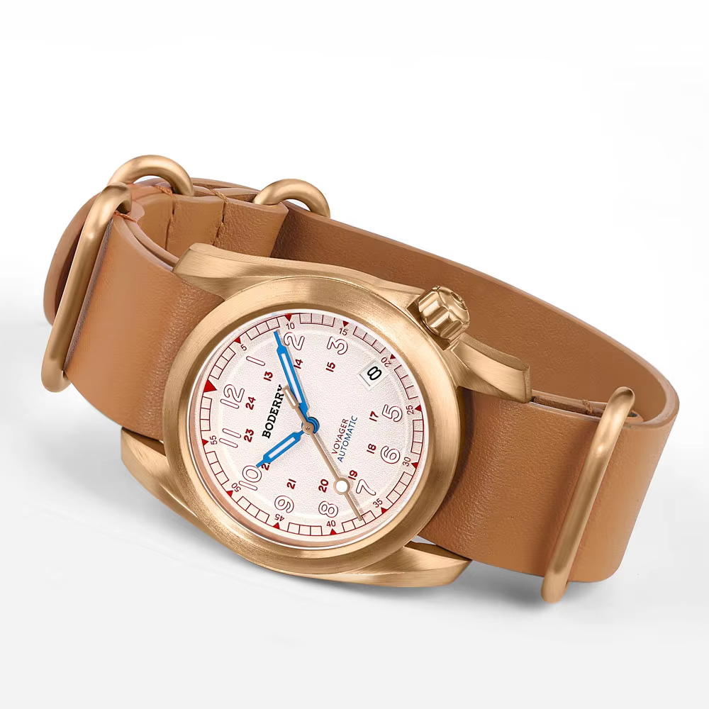 Bronze Case Automatic Mechanical 100M Waterproof Clock Military Mens Wristwatch