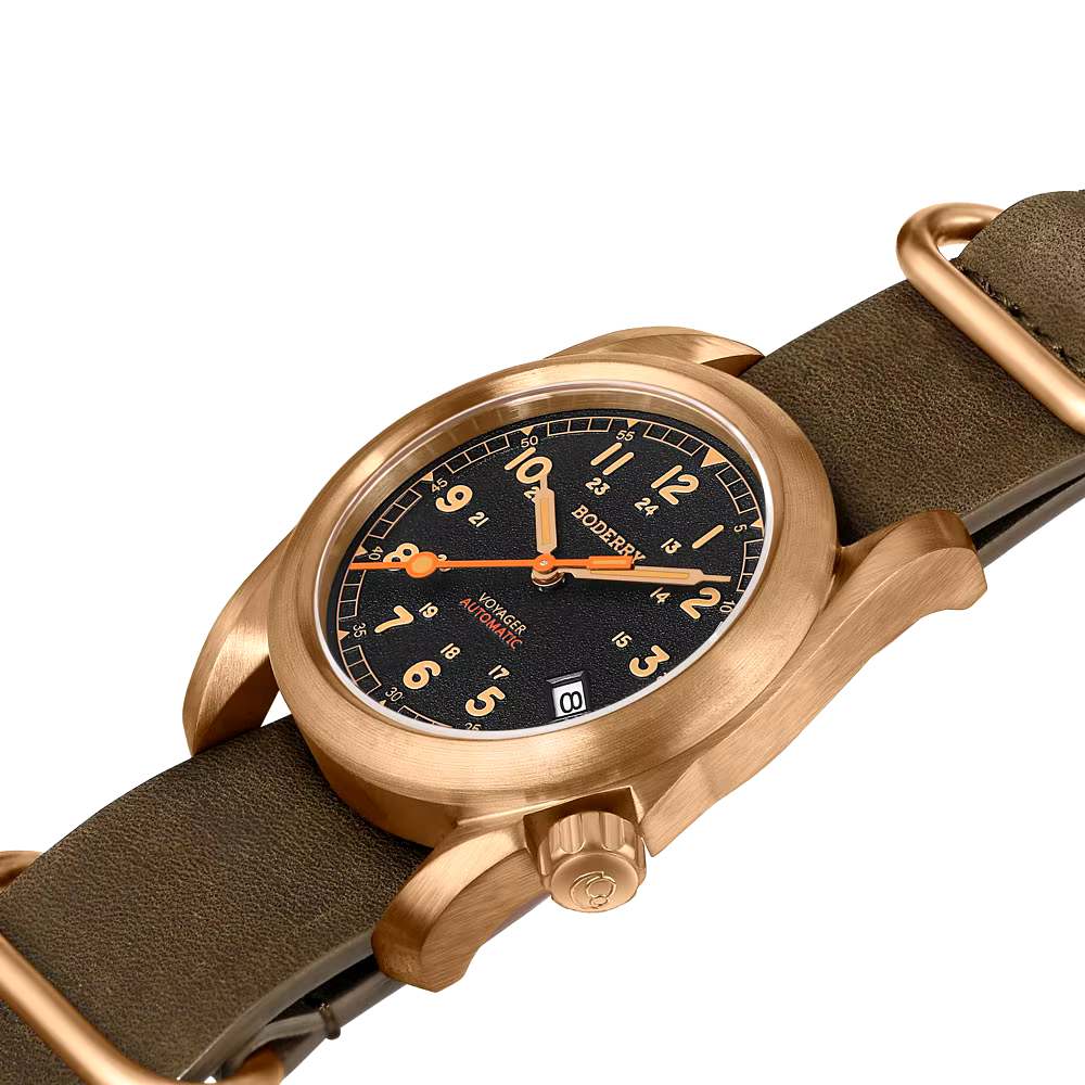 Bronze Case Automatic Mechanical 100M Waterproof Clock Military Mens Wristwatch - Image 9