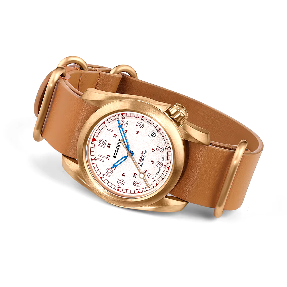 Bronze Case Automatic Mechanical 100M Waterproof Clock Military Mens Wristwatch - Image 4