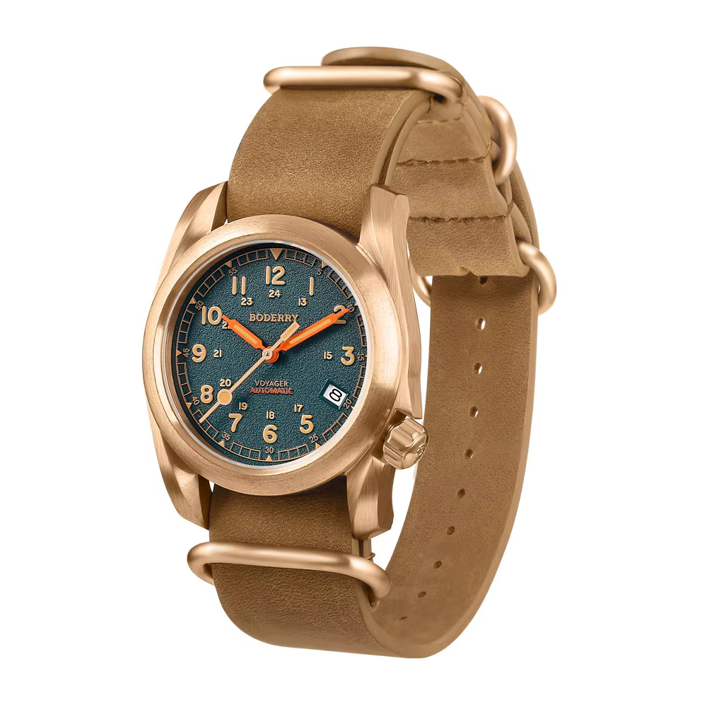 Bronze Case Automatic Mechanical 100M Waterproof Clock Military Mens Wristwatch - Image 5