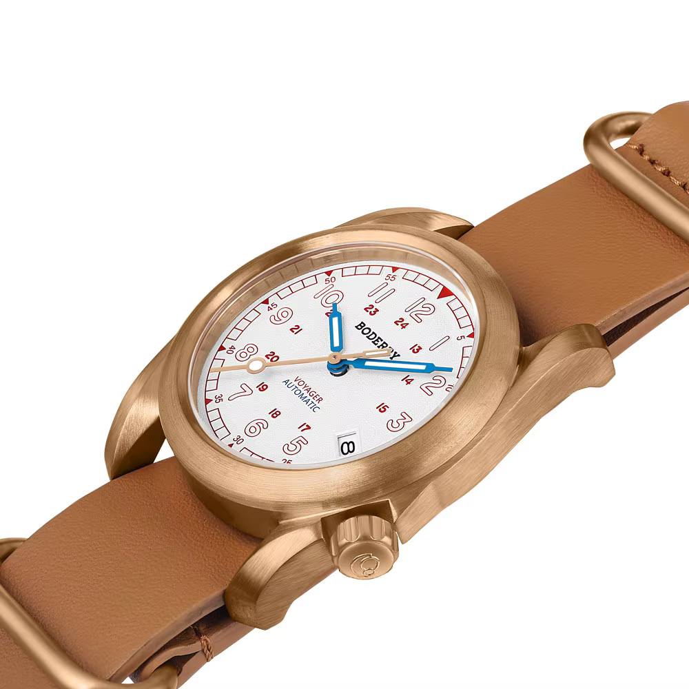 Bronze Case Automatic Mechanical 100M Waterproof Clock Military Mens Wristwatch - Image 3