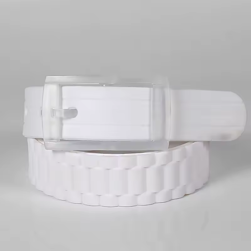 Casual Candy Color Fragrant Joker Still Adjustable Silicone Belt