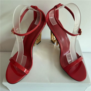 Casual One-strap Fretwork Party Letter-Love Strange High Heels Gladiator Sandals