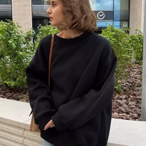 Casual Oversized Crewneck Sweatshirt  Top