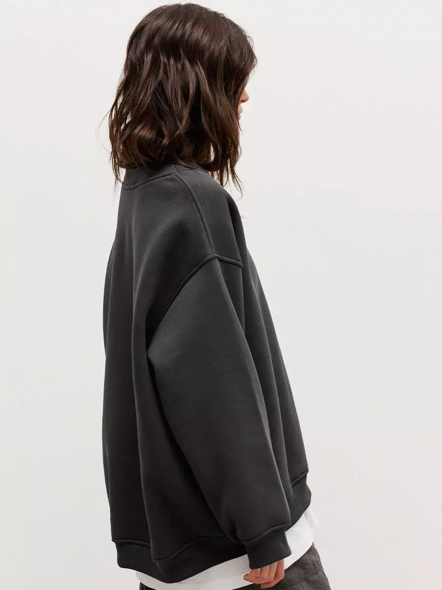 Casual Oversized Crewneck Sweatshirt Top - Image 11