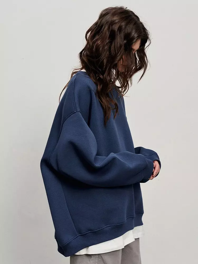 Casual Oversized Crewneck Sweatshirt Top - Image 13