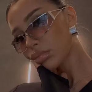 Cat eye Gradient Steampunk Shades Eyewear Mirror Sun Glasses