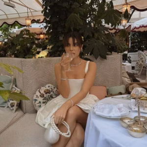 Cute Acrylic Pearl Beaded Strap For Wedding Party Luxury Clutch Egg Bag