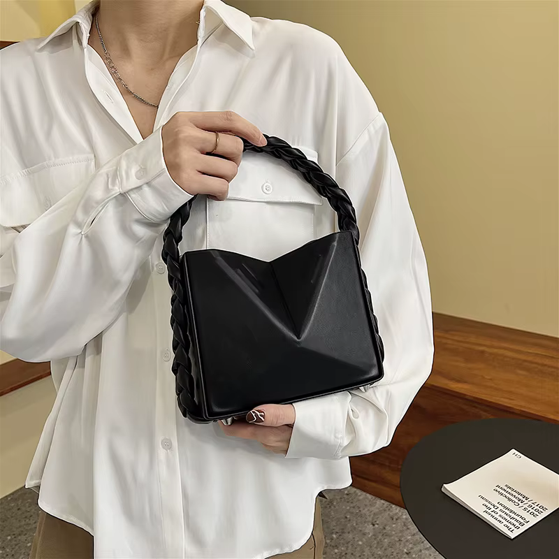 Cute Satchel Leather Shoulder Designer Crossbody Twist Tote Bag