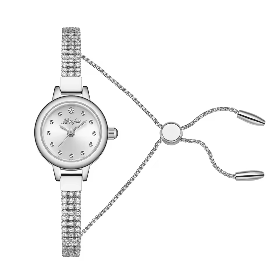 Diamond Bracelet Simple Stylish Quartz Watch Mini Dial Party Dress Wristwatch - Image 4