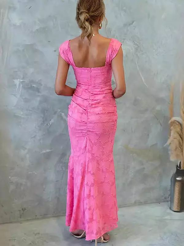 Elegant Bateau Neck Sleeveless Open Shoulder Semi Formal Party Dresses - Image 5