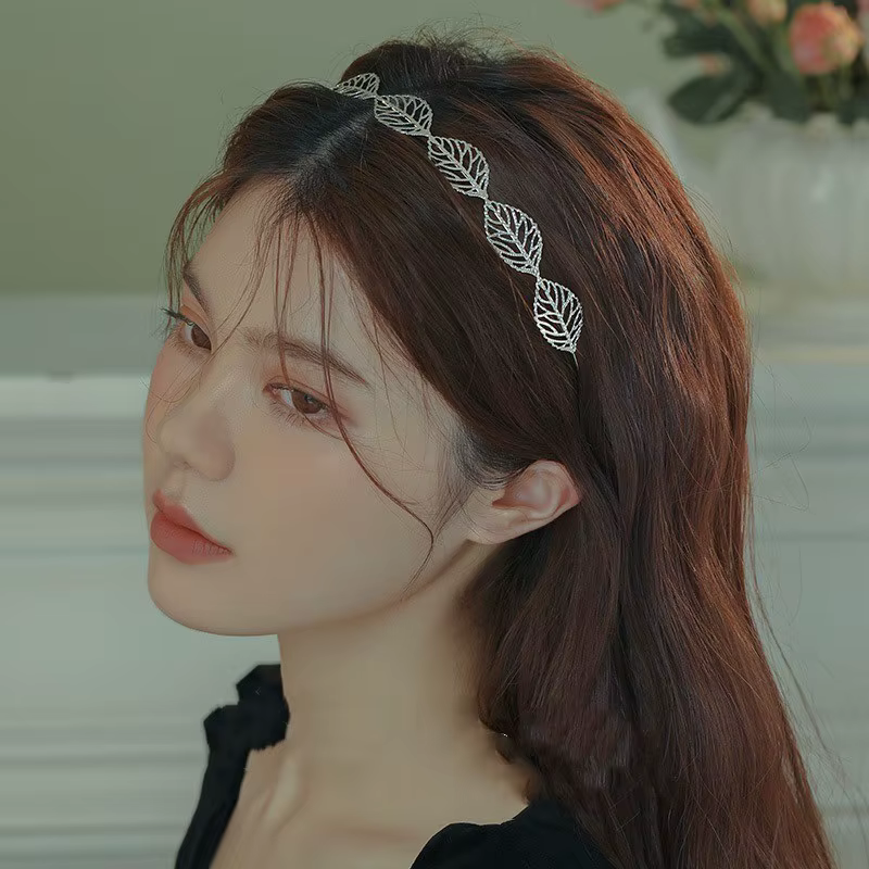 Elegant Hollow Out Leaves Simple Gold Fashion Hairbands