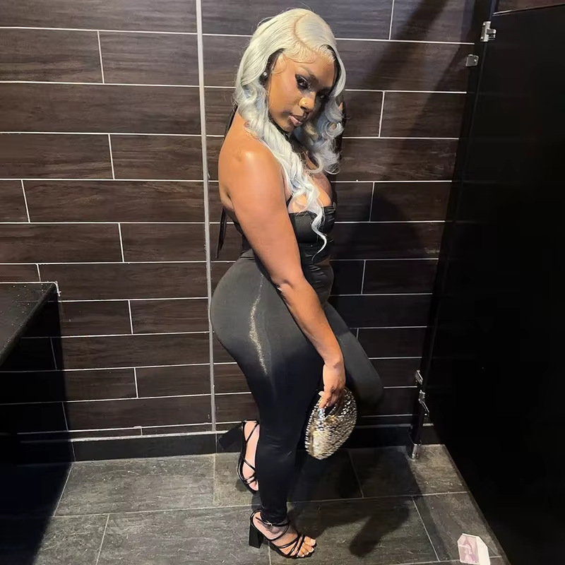 Elegant Solid Halter Off-Shoulder Hollow Out Backless Jumpsuits - Image 7